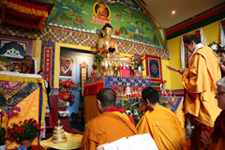Les remerciements à Son Eminence Thamthog Rinpoché par la Vénérable D. Gelek Drölkar