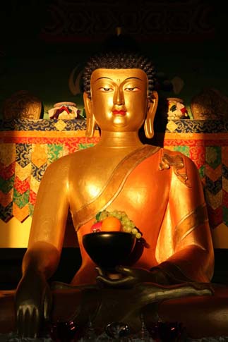Soleil sur le Bouddha un matin de novembre 09