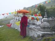 Pluie sur les stupas