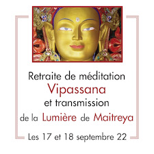 Retraite méditation Vipassana septembre 22
